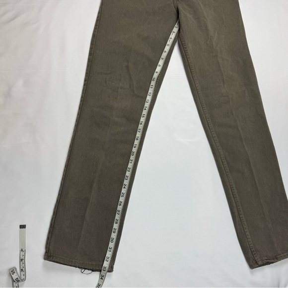 Vtg Levis SilverTab Lean Men Jeans 30 x 33 Slim Fit 90s Dark Beige Distressed B8 - Picture 10 of 11